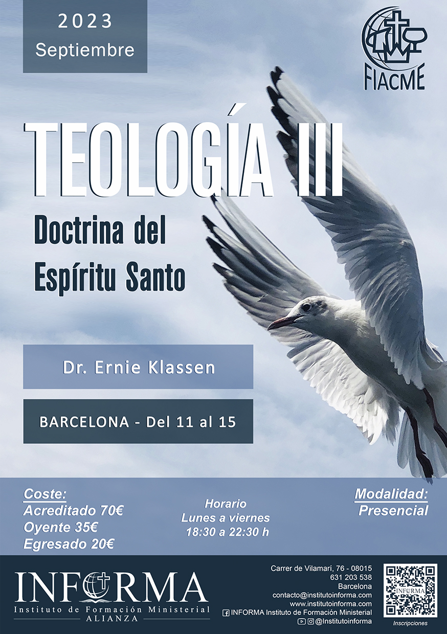 Lee más sobre el artículo TEOLOGÍA III
Doctrina del Espíritu Santo