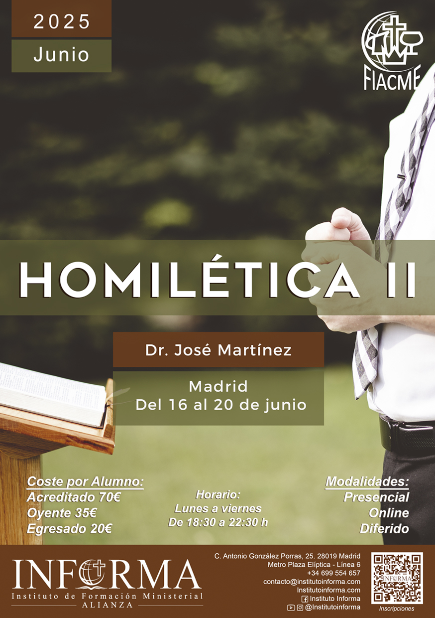 En este momento estás viendo Homilética II – Presencial Madrid, Online y Diferido