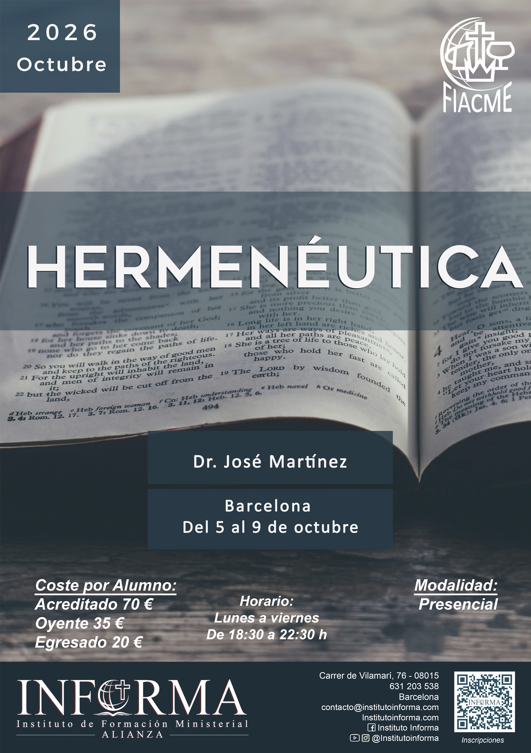 En este momento estás viendo Hermenéutica – Presencial BCN.