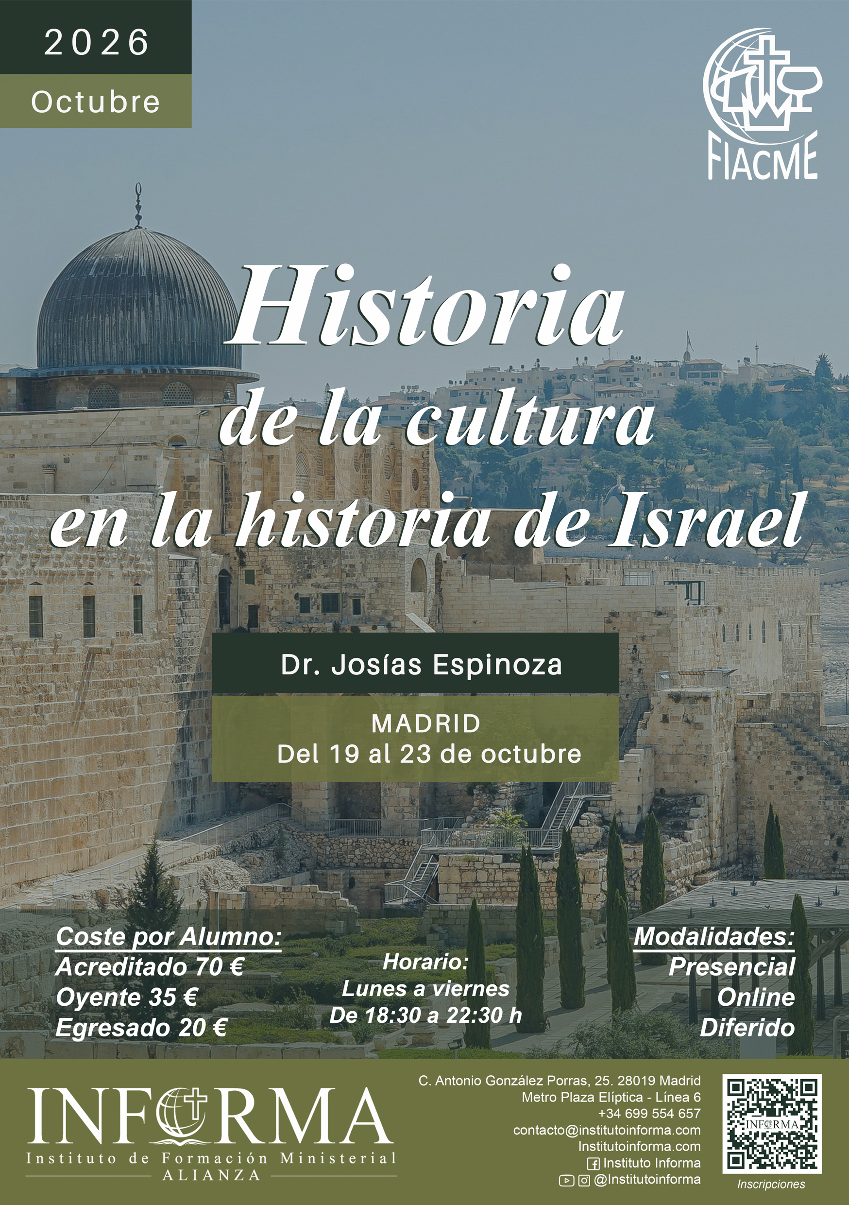 En este momento estás viendo Historia de la Cultura en la Historia de Israel – Presencial (Madrid) Online y Diferido.